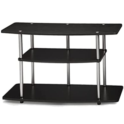 Oakestry Wooden 3 Tier TV Stand with Open Storage Shelves, Multi-Functional Entertainment Center for Living Room & Bedroom Durable Media Console Table Featuring Modern Design and Smart Organizer Space