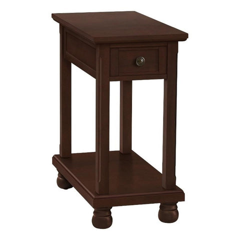 Monarch Specialties I 3967 Accent Table, End, Side Table, Narrow, Nightstand, Storage Drawer, Brown