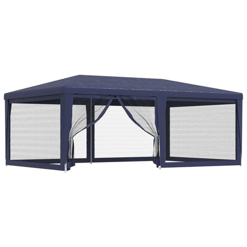 vidaXL Spacious Party Tent with Heavy-Duty Iron Frame and UV-Resistant HDPE Roof, Blue, 19.7'x13.1', Suitable for Outdoor Events, Weatherproof and Easy to Assemble