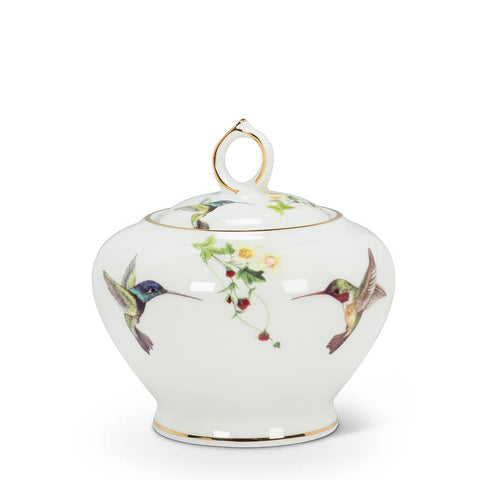 Abbott Collection Ambrosia Hummingbird Covered Sugar Pot - 4"H