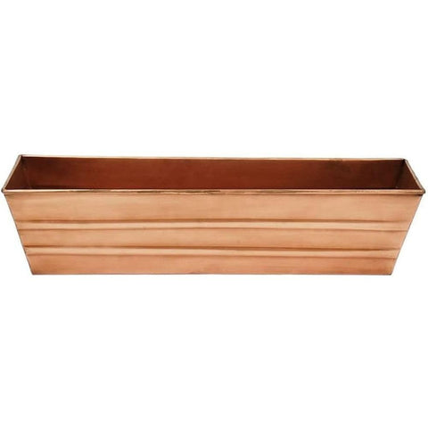 Oakestry Small Compact Design Copper Plated Flower Box for Container Gardening Window Planter Box with Multiple Mounting Options for Outdoor Use Copper
