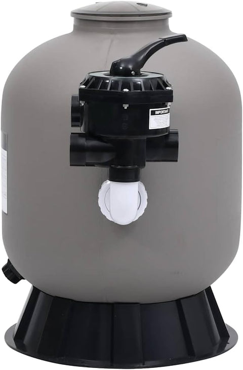 vidaXL Pool Sand Filter System with Side-Mounted 6-Way Valve - High Flow Rate, Multi-Port Operation, Compatible with 0.75 HP Pumps, Durable Polyethylene