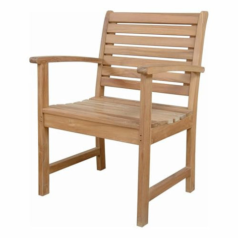 Oakestry Braxton Patio Lawn Garden Dining Armchair Outdoor Solid Wood Chair with Armrests, Weather-Resistant Finish, Comfortable Seating for Patio, Garden, Lawn, Deck & Balcony