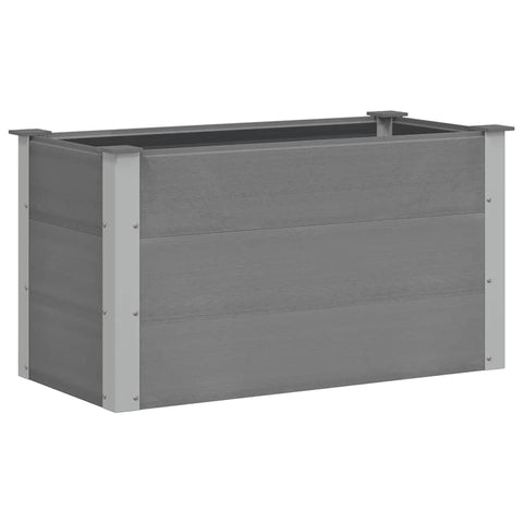 vidaXL Garden Raised Bed Outdoor Yard Patio Lawn Terrace Backyard Balcony Planter Pot Raised Bed Flower Plant Box WPC 19.7"x21.3" Gray