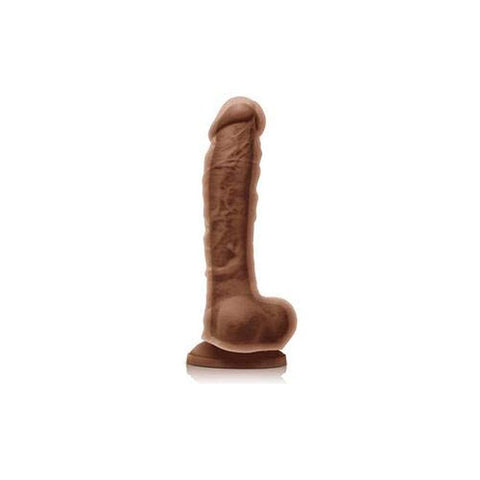 Colours - Dual Density - 8" Dildo - Brown