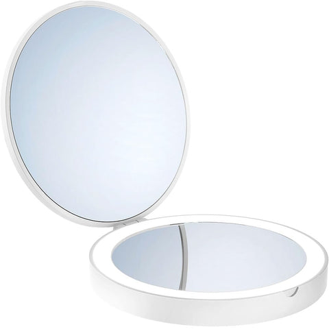 SMEDBO OUTLINE LITE - Travel Mirror, LED. White, x1/x7 Magnification,