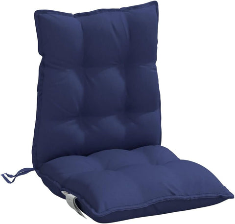vidaXL 6 Pcs Lowback Chair Cushions Blue Oxford Fabric - 39.4"x19.7"x2.8" Cushions for Garden Patio Office Use - Non-Slip Design