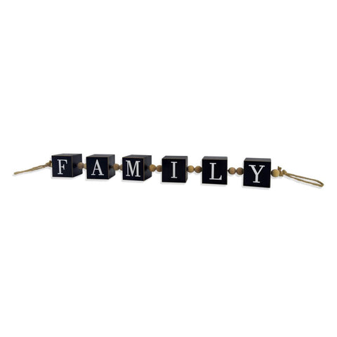 TX USA Corporation Wooden Family Block Letters Tabletop Decor
