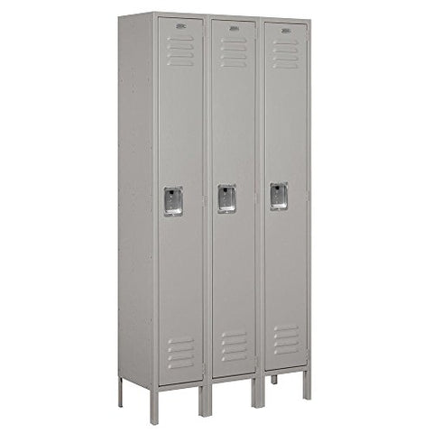 Salsbury Industries 61362GY-U Single Tier 36-Inch Wide 6-Feet High 12-Inch Deep Unassembled Standard Metal Locker, Gray