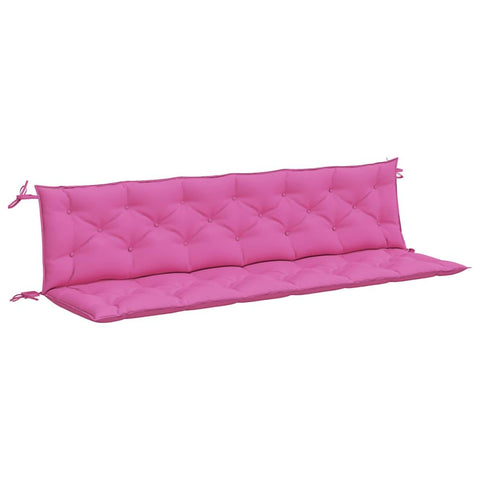 vidaXL Indoor/Outdoor Bench Cushions 2 pcs, Patio Loveseat Cushions, Porch Swing Seat Cushions, Non-Slip, Water-Repellent, Breathable, Resilient, Pink 78.7"x19.7"x2.8" Oxford Fabric