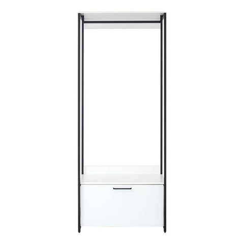Klair Living Fiona Wood and Metal Walk-in Closet with One Drawer