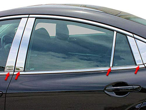 QAA is Compatible with 2009-2012 Mazda Mazda6 10 Piece Stainless Pillar Post Trim, Includes Triangle Piece PP29763