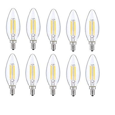 Elegant Furniture LED E12 Candelabra, Blunt TIP, 3000K, 300, CRI80, ES, UL, 6W, 40W Equivalent, 15000HRS, LM480, DIMMABLE, 2 Years Warranty, Input Voltage 120V