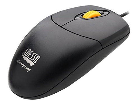 iMouse W3 Waterproof Antimicrobial Mouse with Magnetic Scroll Wheel USB 2.0 Left/Right Hand Use Black