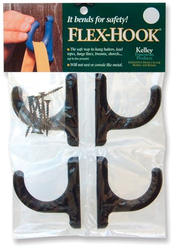 Flex-Hook Hangers 4-Pack Black Flexible Safety Hooks