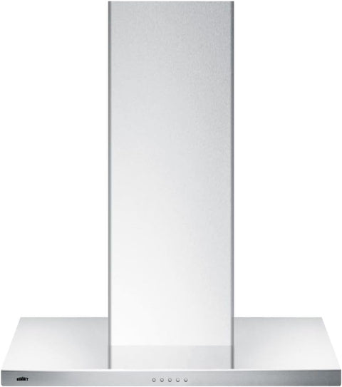 Summit Appliance SEH4630SSADA 24 Inch Wide Wall-Mounted Range Hood ADA-Compliant Charcoal Filter 400 CFM Blower LED Lighting (30 Inch)
