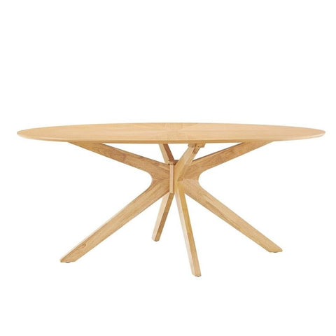 Modway EEI-3849-OAK Crossroads 71" Oval Wood Dining Table, Oak