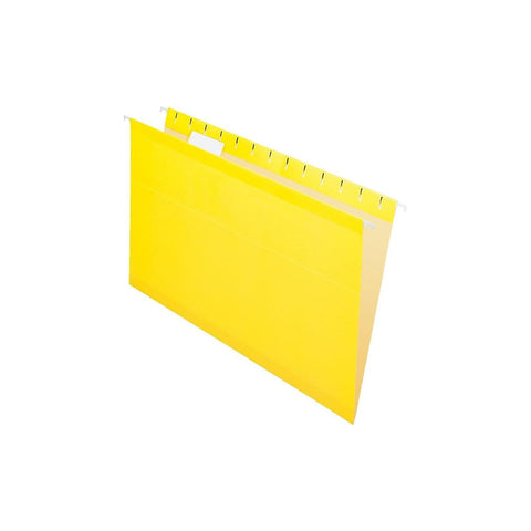 Pendaflex 04153 1/5 YEL Reinforced Hanging Folders, Legal Size, Yellow, 1/5 Cut, 25/BX (4153 1/5 YEL)