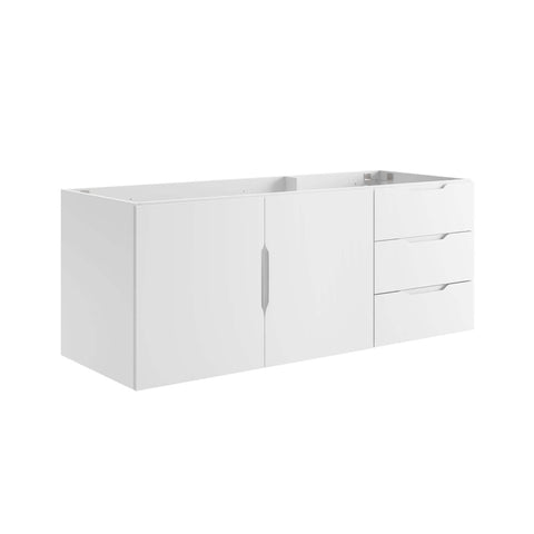 48 in. Vitality Bathroom Vanity Cabinet Without Sink Basin, White
