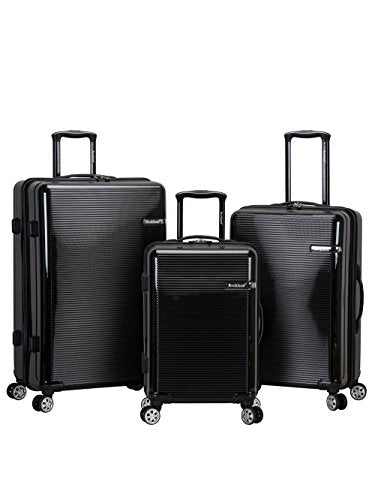 Rockland Horizon Hardside Expandable Spinner Wheel Luggage Set, Yellow, 3-Piece Set (20/24/28) (F237-YELLOW)