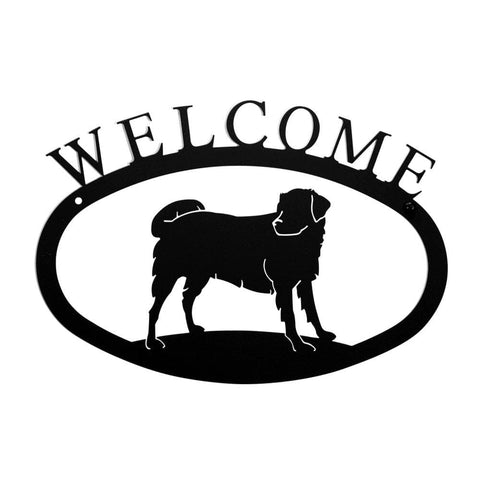 Village Wrought Iron Dog Welcome Home Sign Small