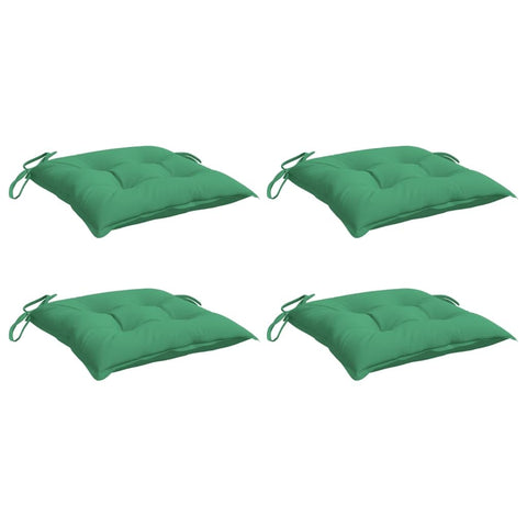 vidaXL Outdoor Chair Cushions 4-Pack - Green 15.7"x15.7"x2.8" | Oxford Fabric | Water- | Patio/Garden/Office Use