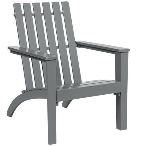 Fast Furnishings Indoor/Outdoor Acacia Wood Adirondack Lounge Armchair (Grey)
