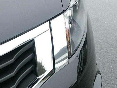 QAA is Compatible with 2008-2010 Honda Accord 2 Piece Stainless Front Grille Accent Trim SG28281