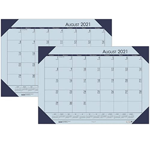 House of Doolittle 18.5-inch x 13-inch Academic Ecotones Calendar Desk Pad, Orchid, Pack of 2 (HOD012573-2)