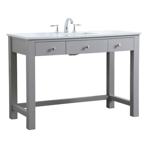 Elegant Kitchen and Bath Hudson 48" Solid Wood Bathroom Vanity in Gray