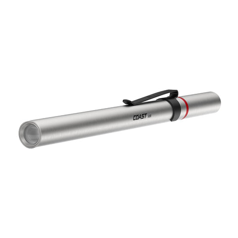 Coast® A9R 54 Lumen Rechargeable Inspection Beam LED Penlight with Flex Charge and Charging Cap, Silver