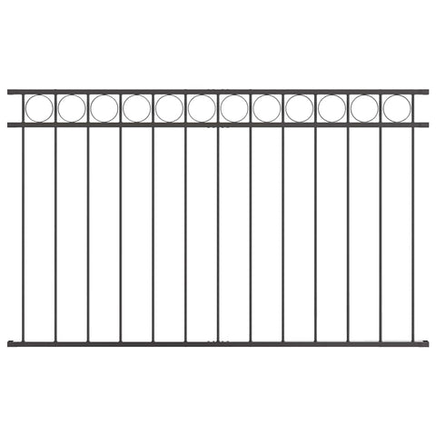vidaXL Fence Element Grey 170 x 80 cm Steel, Garden & Patio, Trendy Steel Divider, Strong Barrier, Simple Outdoor Design, Chic Touch for Your Space