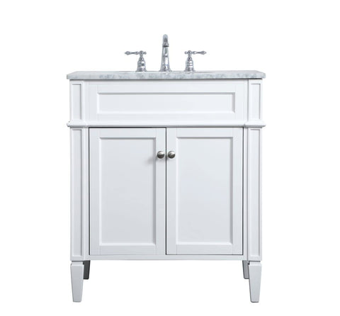 30 Inch Single Bathroom Vanity in White, 714674