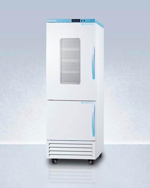 ACCUCOLD 15.54 cu.ft.. Medical Refrigerator/Freezer Combination unit, 28” Wide Vaccine Refrigerator/Freezer, Glass Door- ARFG18PVLHD (Left Handed Door Swing)