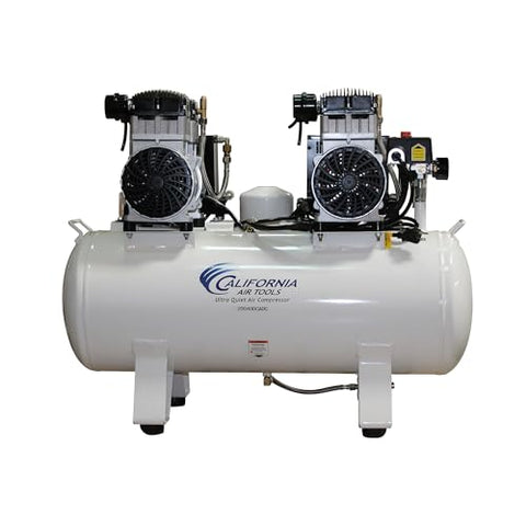 California Air Tools 20040DCADC Powerful 4.0 HP Ultra Quiet and Oil-Free Air Compressor, 20 Gallon Tank, 75 dB Noise Level, White, 220v 60hz, with 98% Air Drying System and Automatic Drain Valve