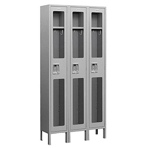 Salsbury Industries S-61362GY-U Unassembled Single Tier 36-Inch Wide 6-Feet High 12-Inch Deep See Through Metal Locker, Gray