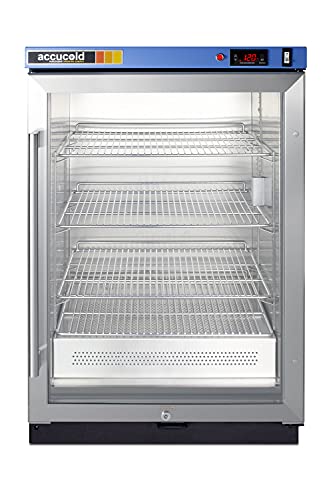 Summit Appliance PTHC65G Single Chamber Passive Heating Blanket Warmer with Glass Door, Stainless Steel Interior, Digital Thermostat, Silent Operation, Stainless Steel Cabinet and Lock