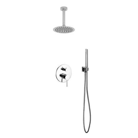 Aqua Rondo Diverter Shower Faucet with Metal Lever Handle