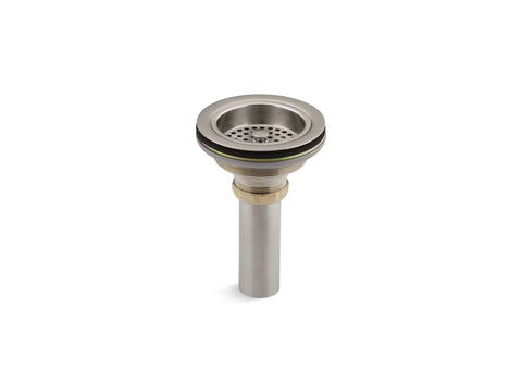 KOHLER 8801-2BZ Duostrainer Sink drain and strainer with tailpiece, Vibrant Brushed Nickel