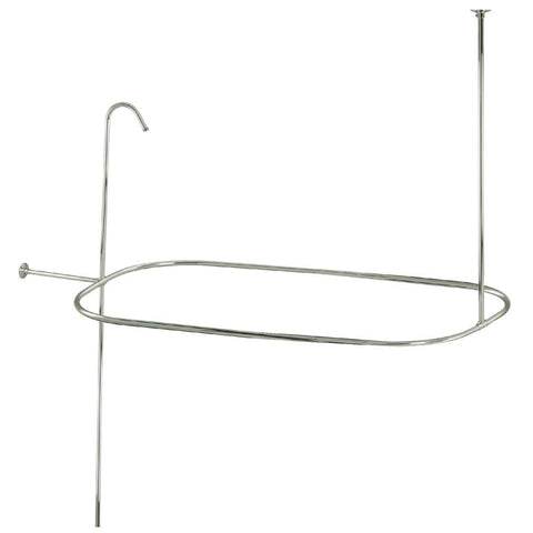 Kingston Brass ABT1040-6 End Mount Rectangular Shower Riser with Enclosure, Polished Nickel