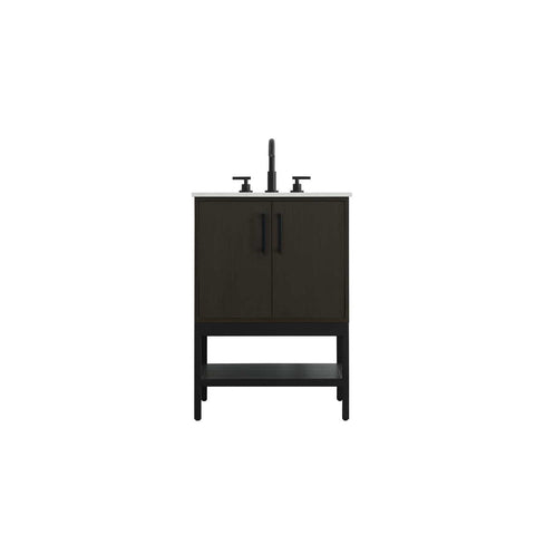 Elegant Kitchen and Bath 24" Single Bathroom Vanity in Mocha Brown