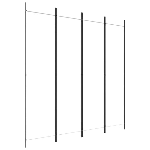 vidaXL Fabric Room Divider, 4-Panel, White - Breathable and Durable Room Partition, Easy to Assemble, Ideal for Bedroom or Living Room - Provides Privacy, Blocks Sun, Serves as Background Wall