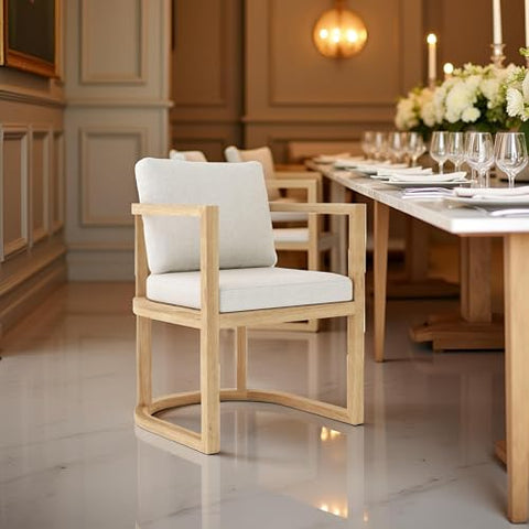 Oakestry Junus Dining Armchair Stylish, Comfortable Modern Upholstered Seat with Durable Wood Frame Perfect for Kitchen, Dining Room, Office, or Living Room Seating