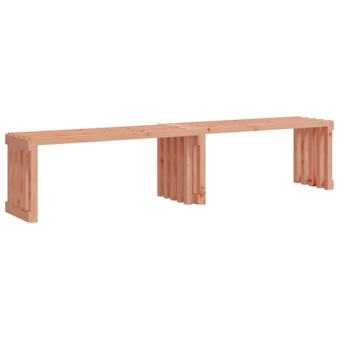 vidaXL Extendable Patio Bench in Natural Douglas Brown - Solid Wood Outdoor Seating for Garden, Terrace, Porch, or Backyard