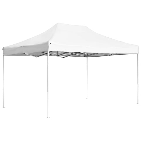 vidaXL Professional Folding Party Tent| Aluminum Frame| 14.8'x9.8'| Oxford Fabric Roof with PVC Coating| Waterproof| Protective Sunshade| Suitable for Outdoor Events| Easy to Install & Store| White