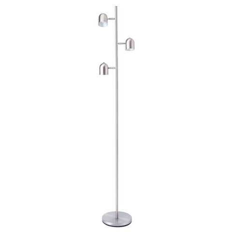 Lite Source Tiara 63 1/4" Brushed Nickel LED 3-Light Tree Floor Lamp