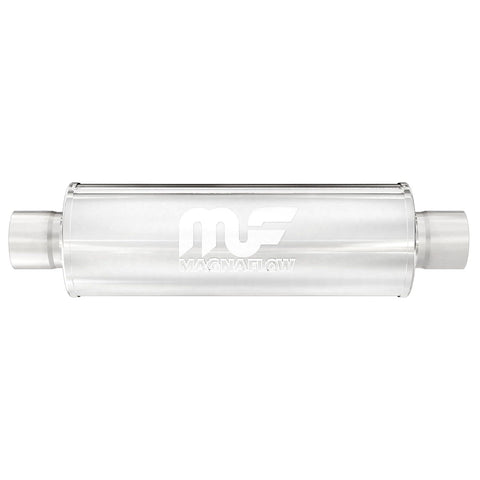 MagnaFlow Performance Muffler 10426: 2.5" Inlet/Outlet, Universal Fit, Stainless Steel