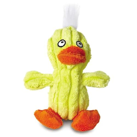 Grriggles Quackling Plush Dog Toy with Soundchip, Yellow, 5"
