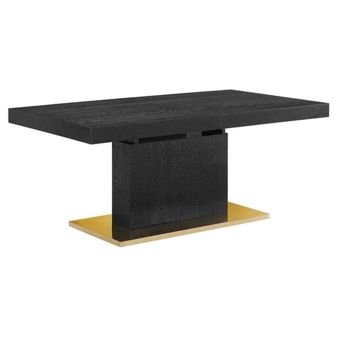 Modway EEI-4660-BLK-GLD Vector Expandable Dining Table, Black Gold