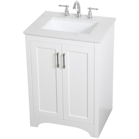 24 Inch Single Bathroom Vanity in White, 714635